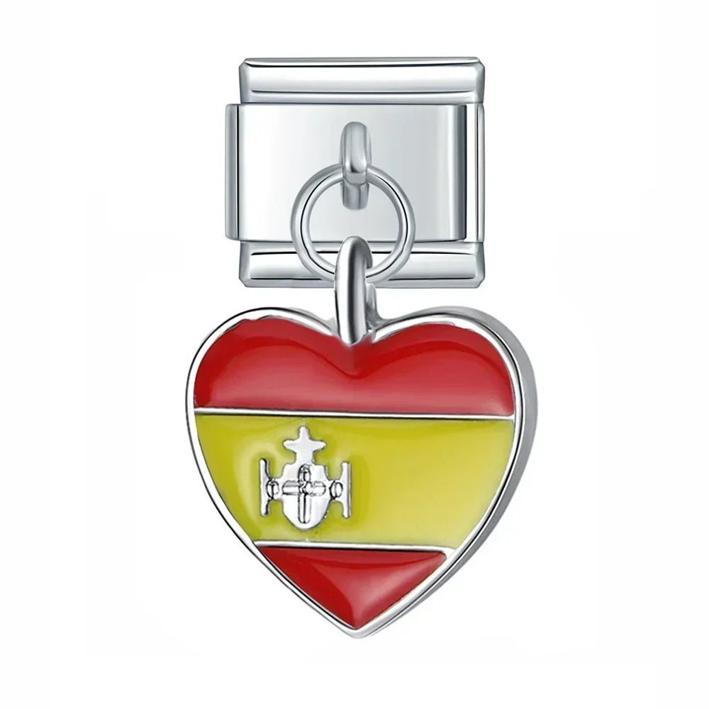 Charm Corazรณn Espaรฑa - Italian Charms