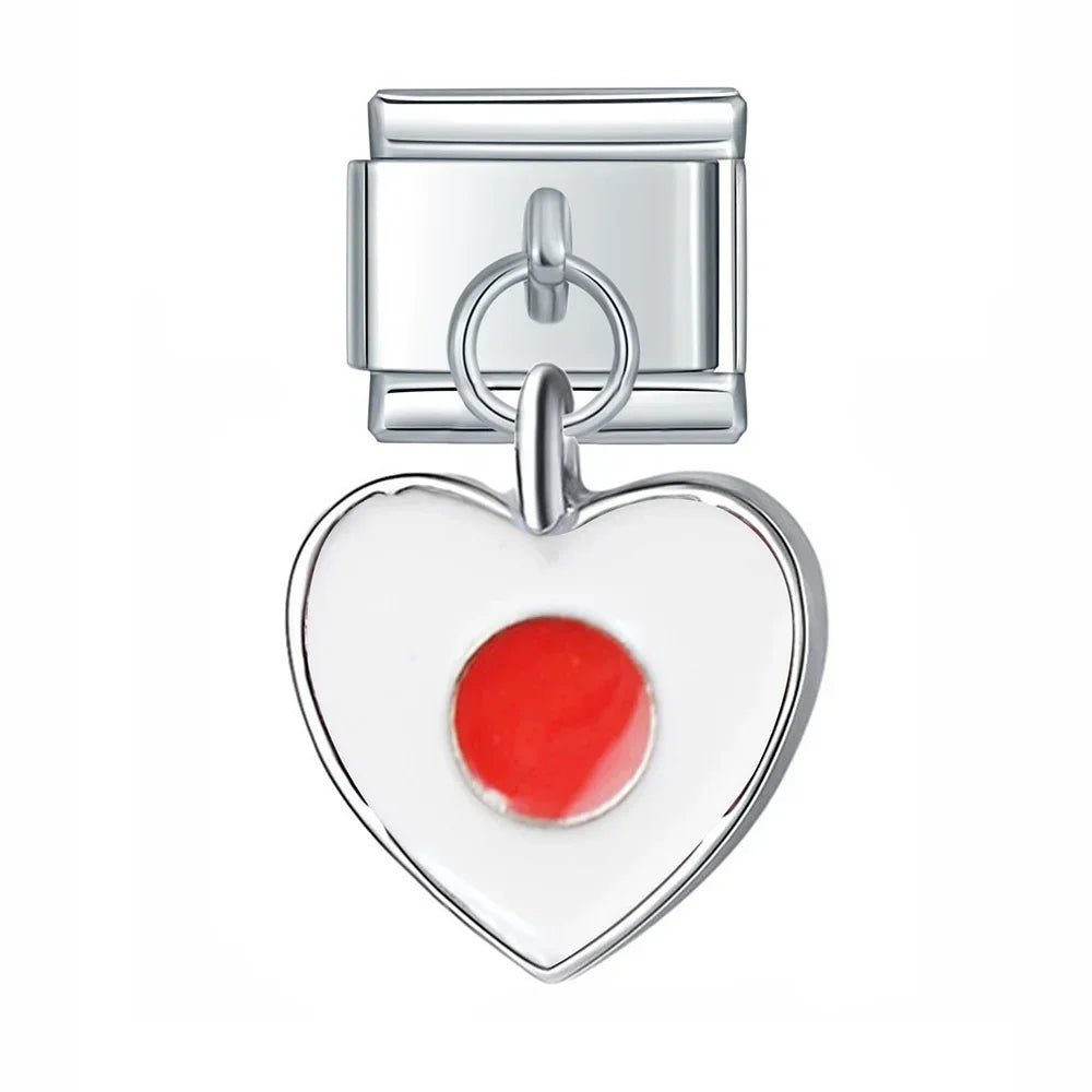 Charm Corazรณn Japรณn - Italian Charms
