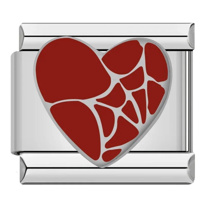 Charm Corazรณn telaraรฑa - Italian Charms
