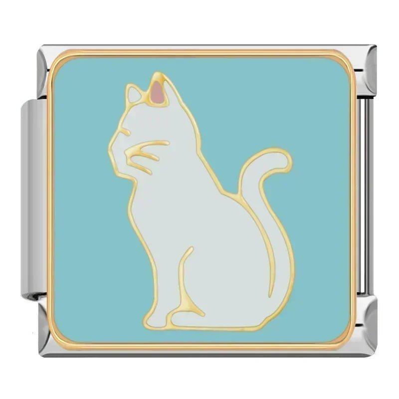 Charm Gato Blanco - Italian Charms