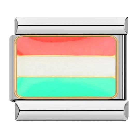 Charm Bandera de Hungría - Italian Charms