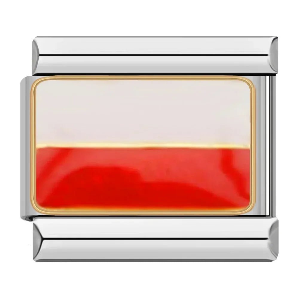 Charm Bandera de Polonia - Italian Charms