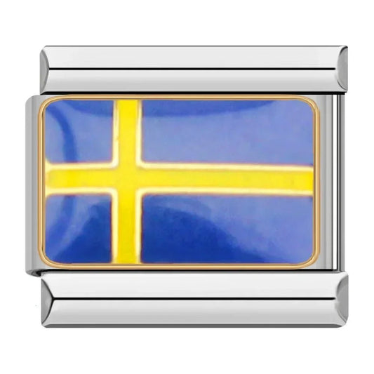 Charm Bandera de Suecia - Italian Charms
