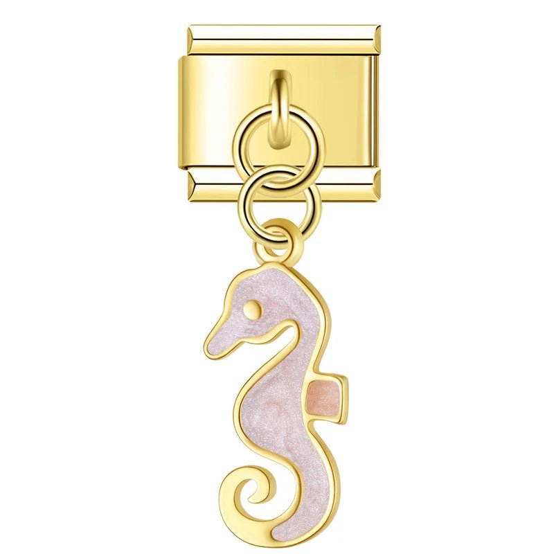 Charm Caballito de Mar Rosa - Italian Charms