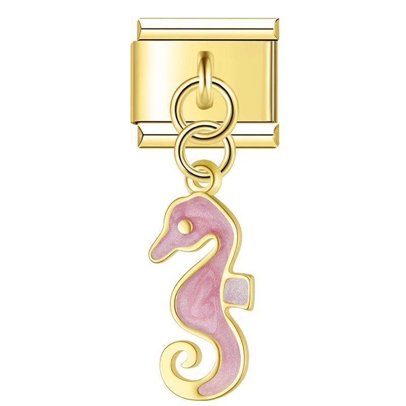 Charm Caballito de Mar Rosa - Italian Charms