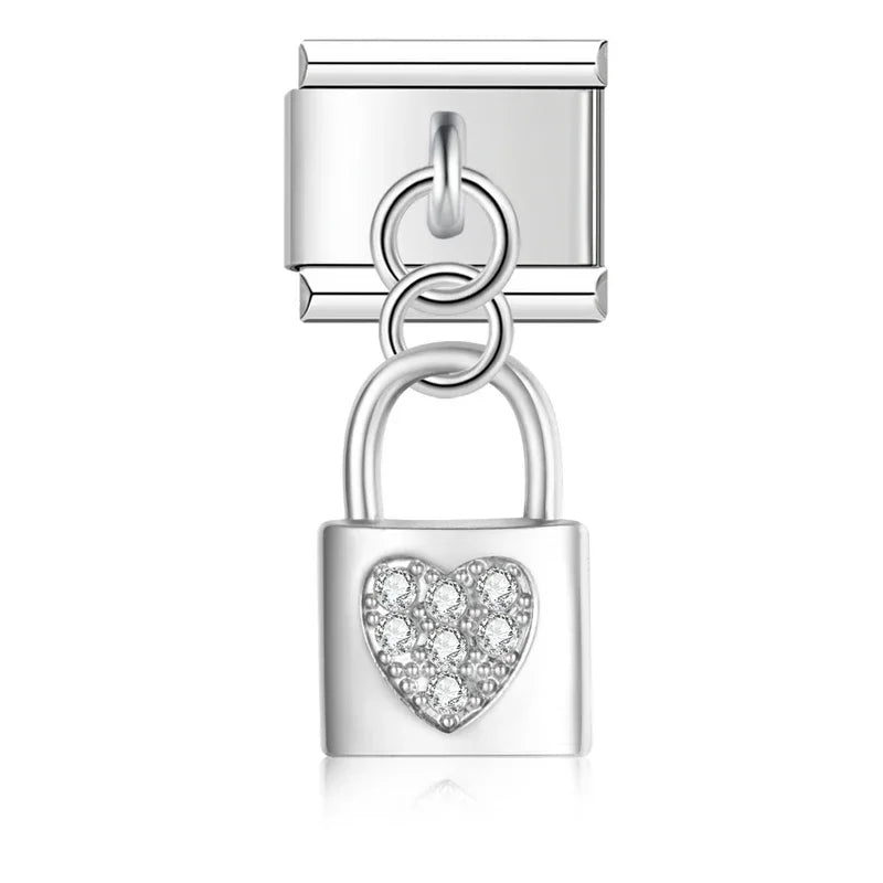 Charm Candado color plata - Italian Charms