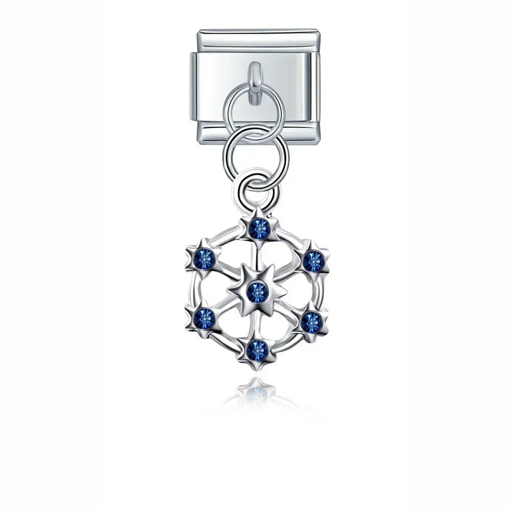 Charm Colgante copo de nieve - Italian Charms