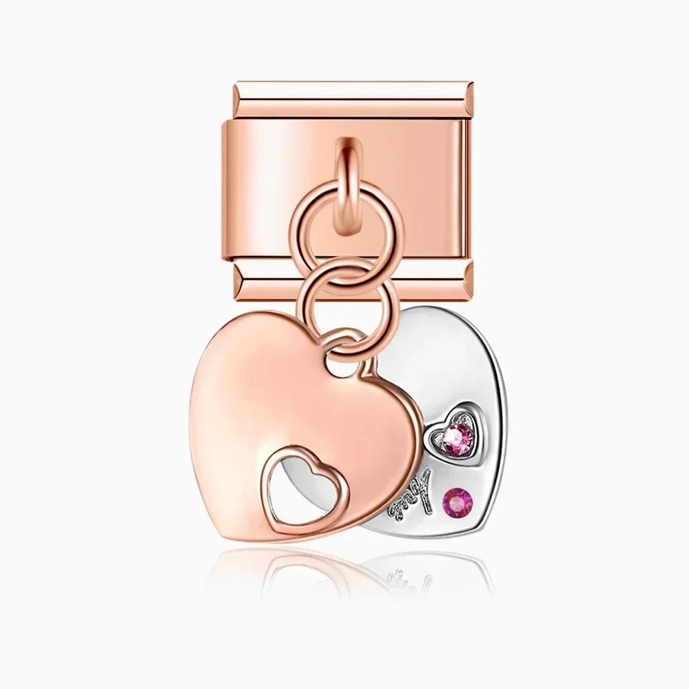 Charm Colgante corazones - Italian Charms