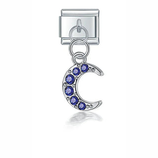 Charm Colgante Luna azul - Italian Charms