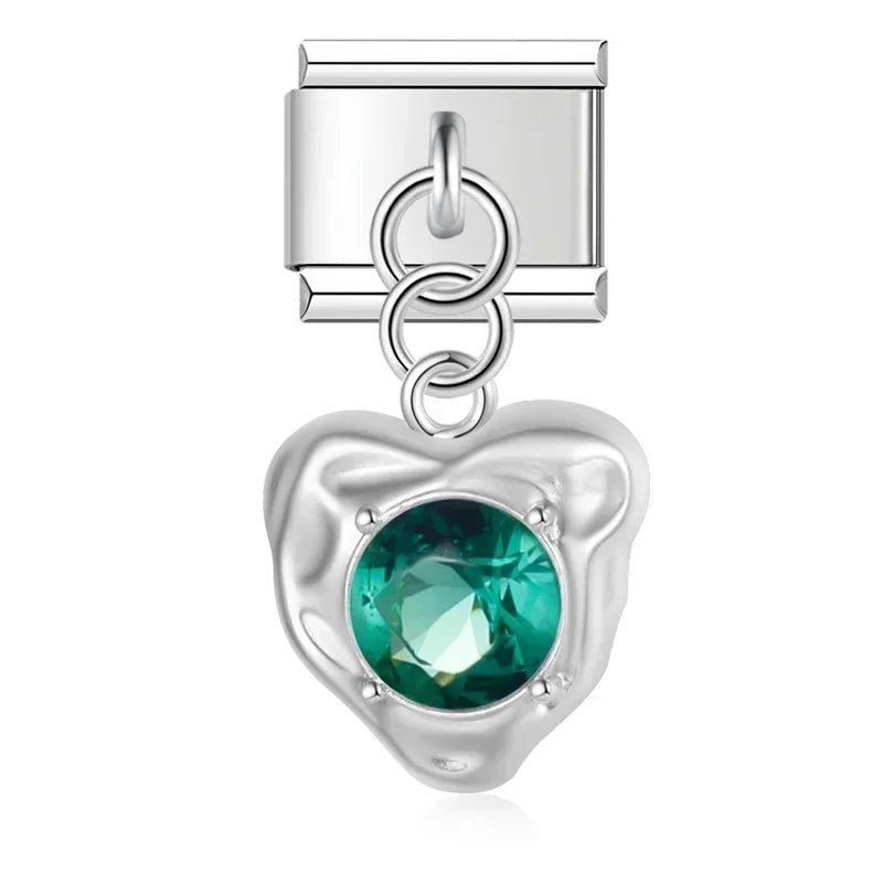 Charm Corazón Esmeralda - Italian Charms