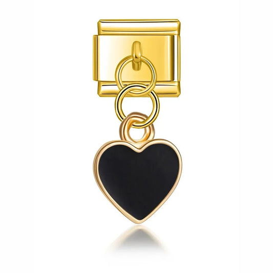 Charm Corazón negro - Italian Charms