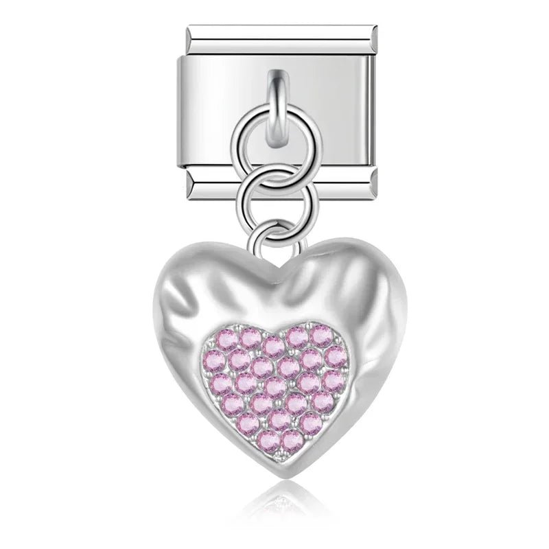 Charm Corazón rosa - Italian Charms