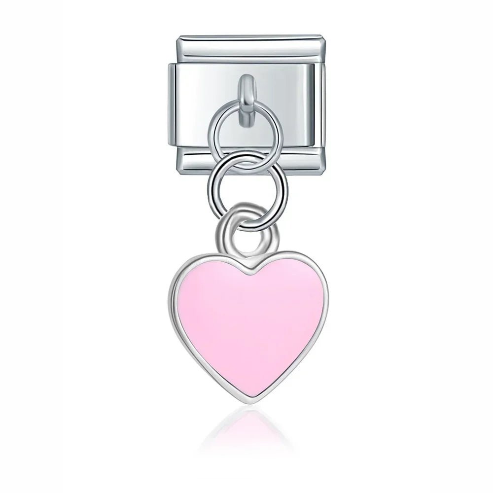 Charm Corazón rosa - Italian Charms