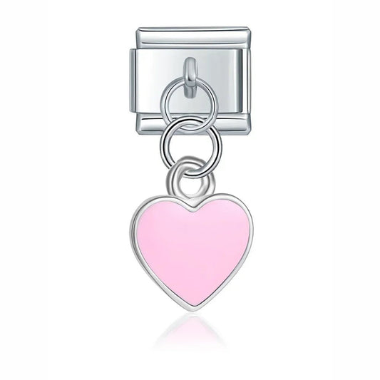 Charm Corazón rosa - Italian Charms