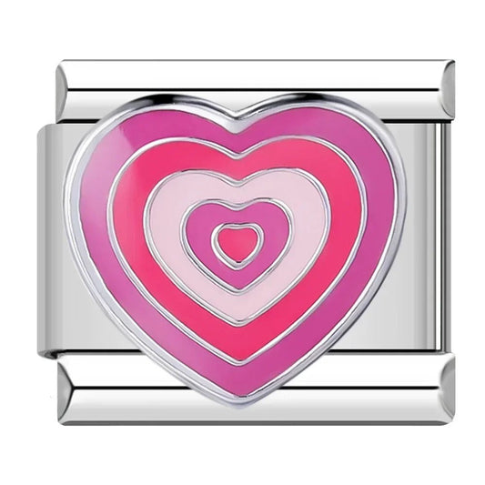 Charm Corazón Rosa - Italian Charms