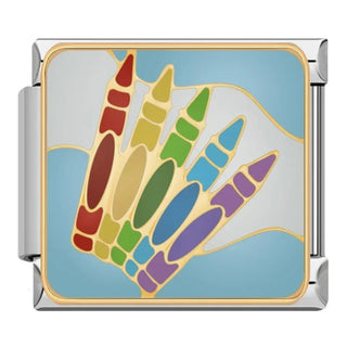Charm Crayolas escuela - Italian Charms