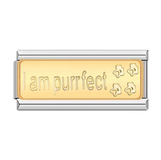 Charm Doble I am purrfect - Italian Charms