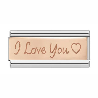 Charm Doble Love You - Italian Charms