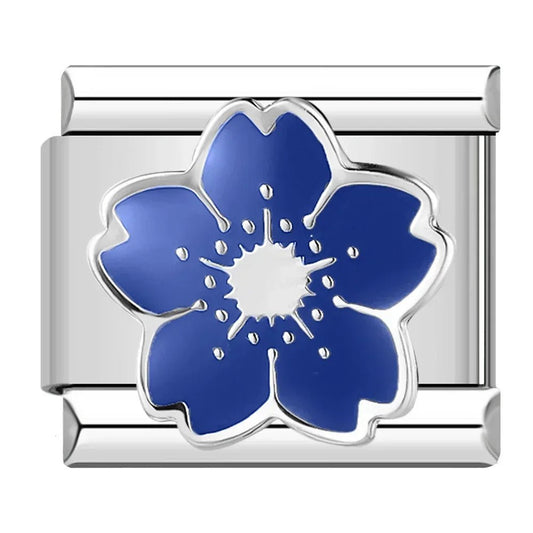 Charm Flor Azul - Italian Charms