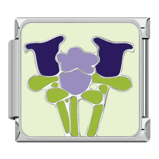 Charm Flor morada - Italian Charms