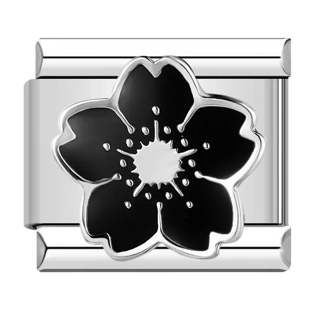 Charm Flor Negra - Italian Charms