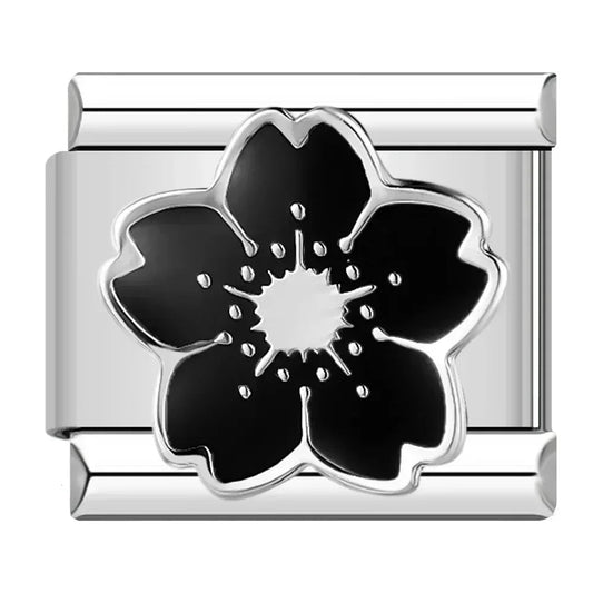Charm Flor Negra - Italian Charms
