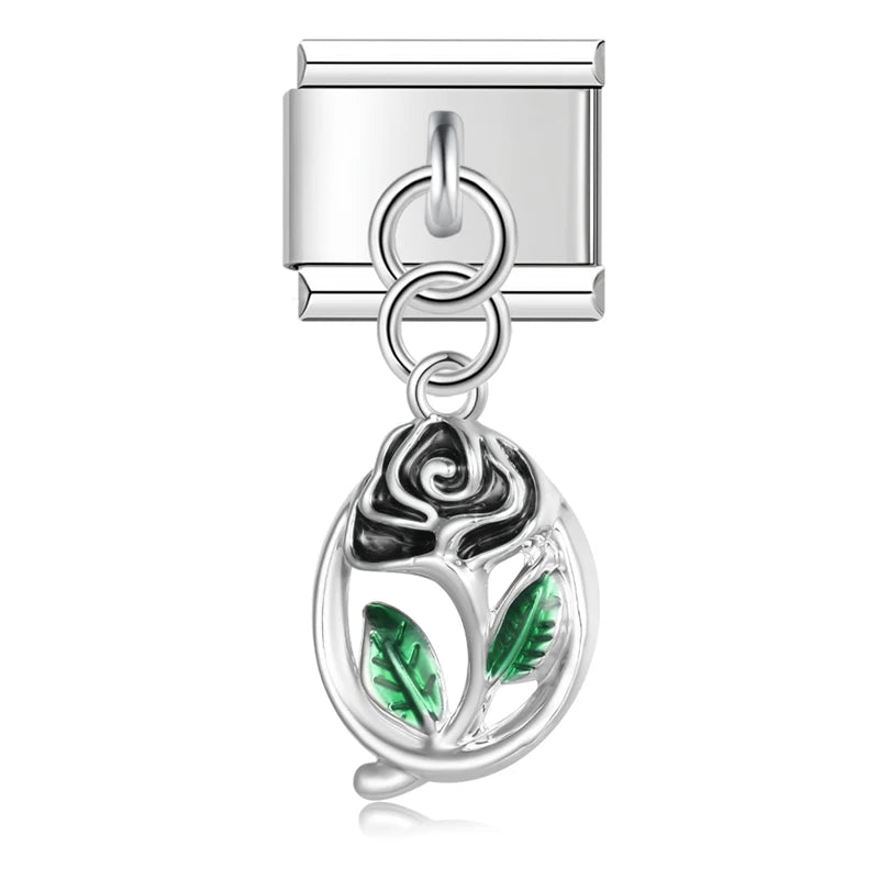 Charm Flor negra - Italian Charms