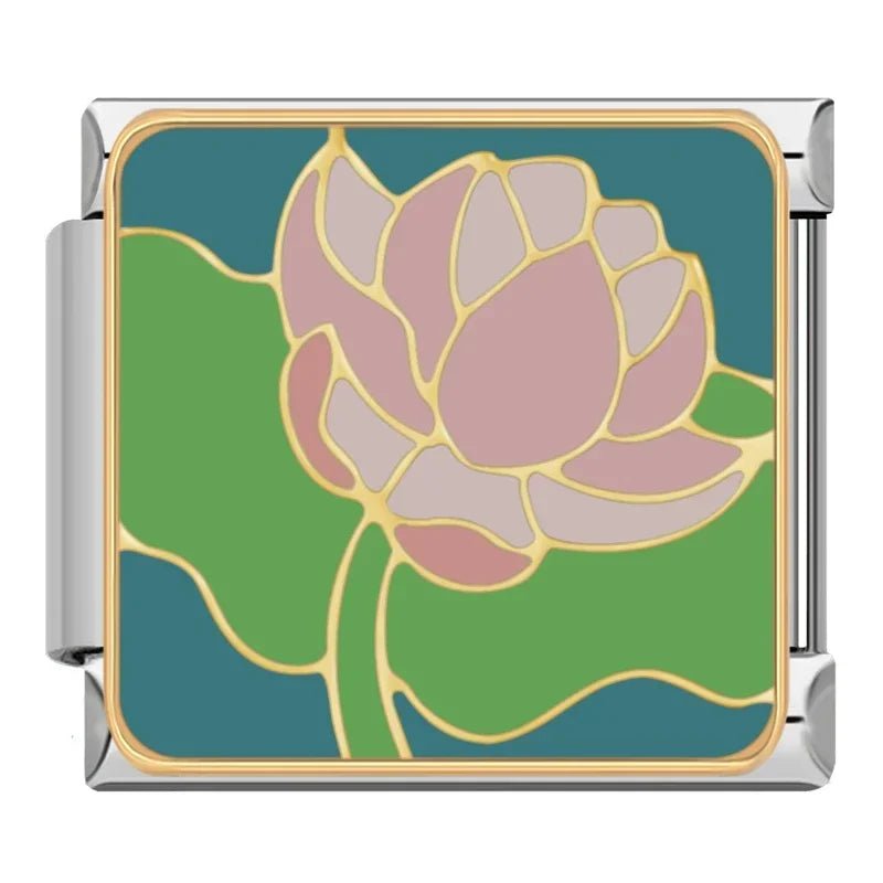 Charm Flor rosa - Italian Charms