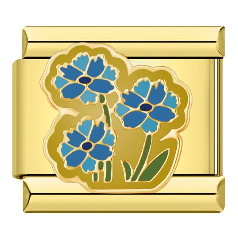 Charm Flores Azules - Italian Charms