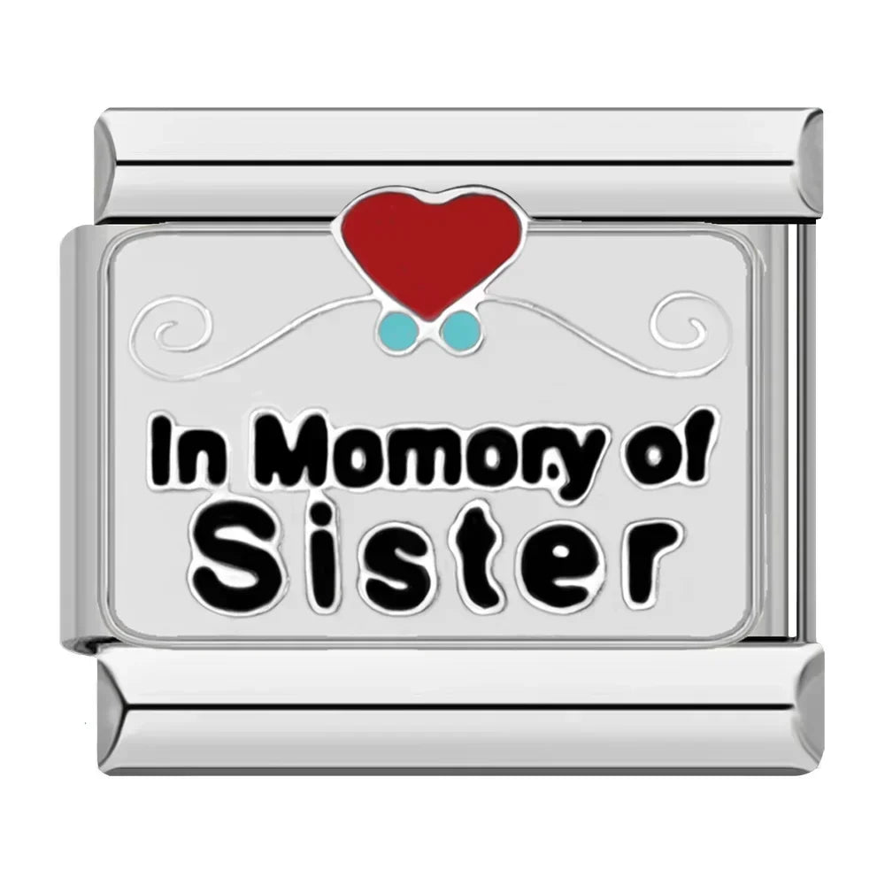 Charm Hermana Memoria - Italian Charms