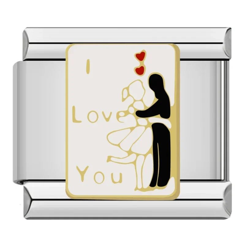 Charm pareja amor - Italian Charms