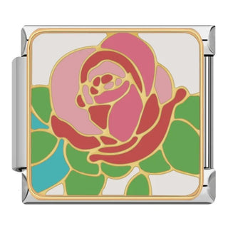 Charm Rosa Dorada - Italian Charms