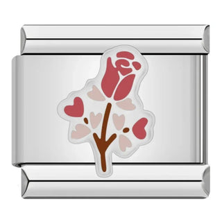 Charm Rosa Flor - Italian Charms